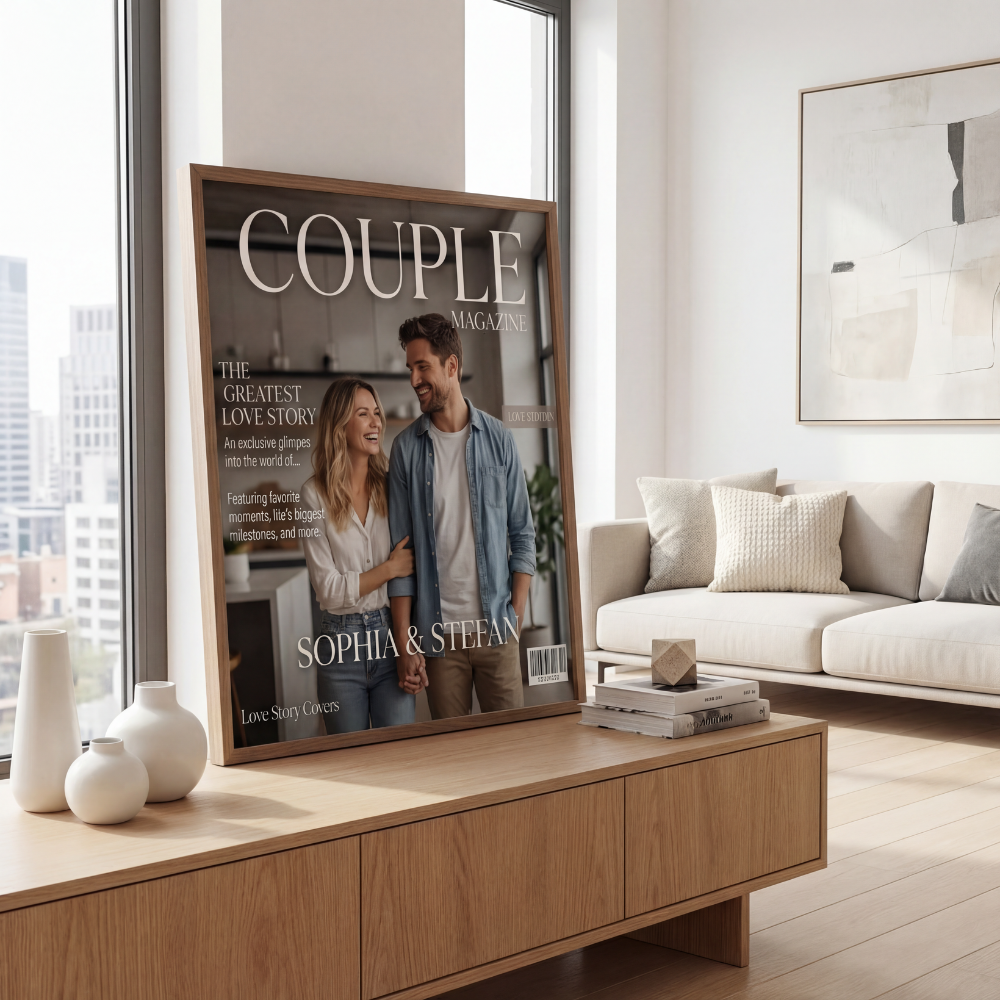 Personalized Love Story Magazine Poster