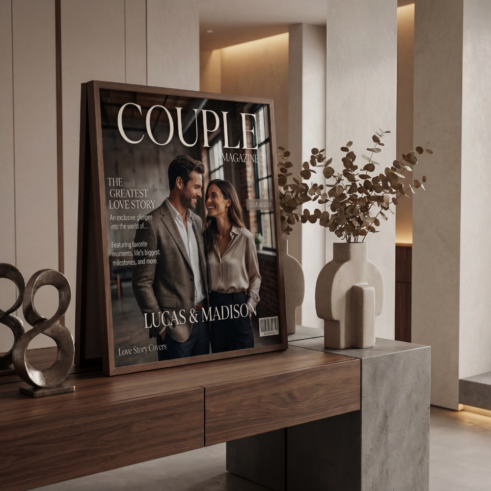 Personalized Love Story Magazine Poster
